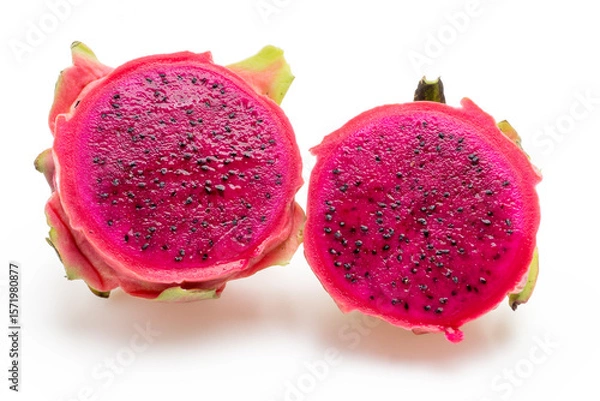 Obraz Fresh Dragon Fruit on White Background