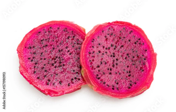 Obraz Fresh Dragon Fruit on White Background