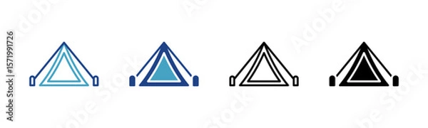 Fototapeta Mountain tents are a visual representation of camping or mountain climbing activities, often associated with the spirit of adventure, natural exploration and freedom.