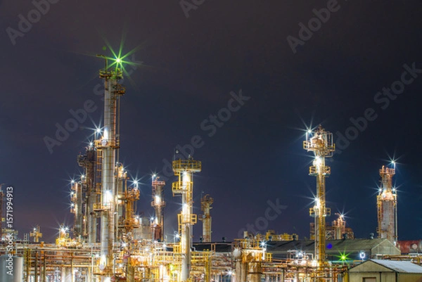 Obraz 三重県四日市市　四日市コンビナートの風景