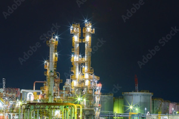 Obraz 三重県四日市市　四日市コンビナートの風景