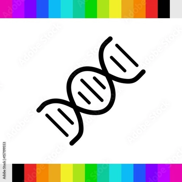Obraz DNA icon stock vector illustration flat design