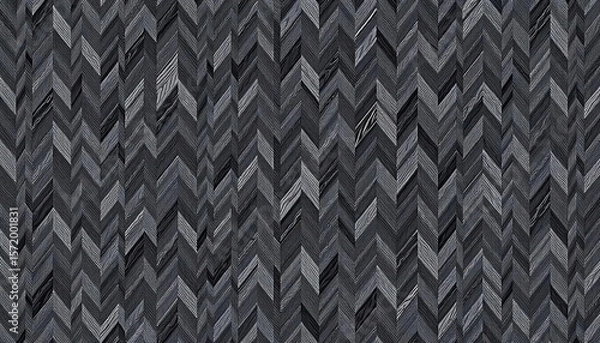 Fototapeta Grey herringbone vector seamless pattern, repeating textured background, design, vector