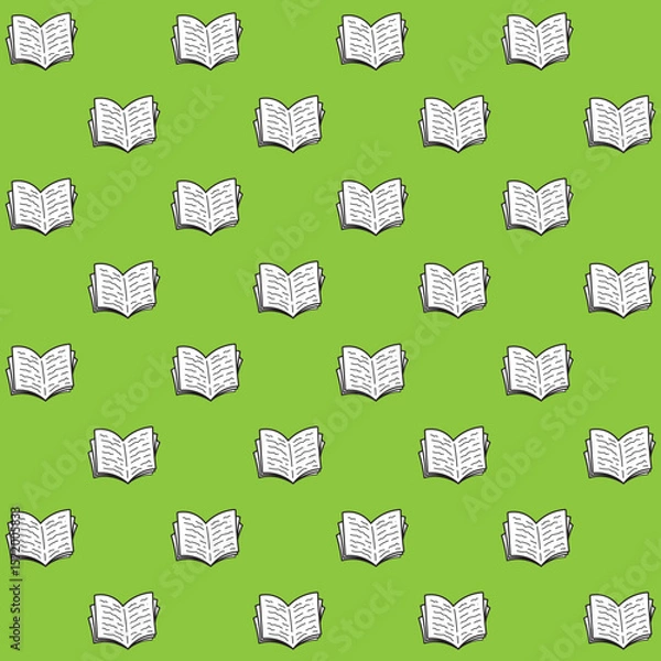 Obraz Hand Drawn Books Vector Seamless Pattern