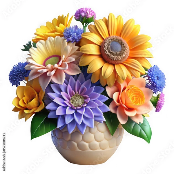 Obraz Colorful Sunflower Daisy Rose Bouquet dahlia