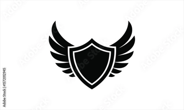 Fototapeta Abstract emblem design with silhouette
