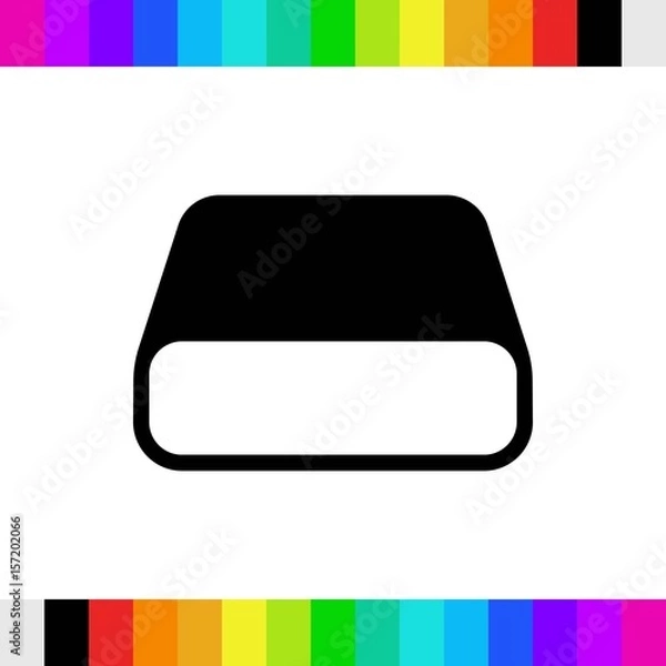Obraz hard drive icon stock vector illustration flat design