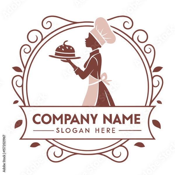 Fototapeta Chef Serving a Dessert