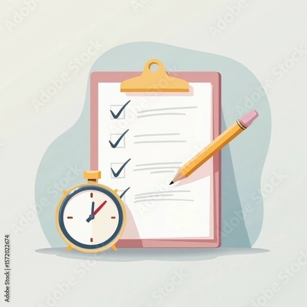 Obraz clipboard and pencil