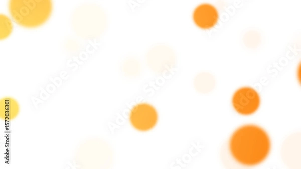 Fototapeta Orange and yellow bokeh blur effect on transparent background
