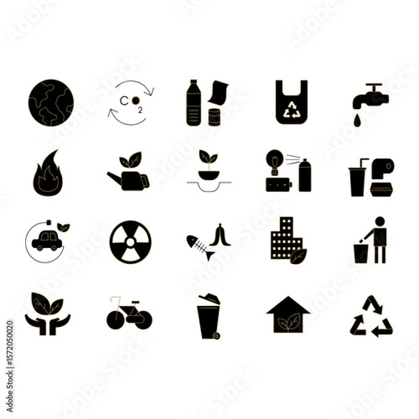 Fototapeta environment  design elements vector set