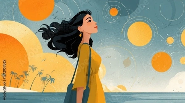 Obraz Mood-aware travel AIs select destinations, routes, and activities synced with user emotional rhythms, offering personalized wellness journeys 