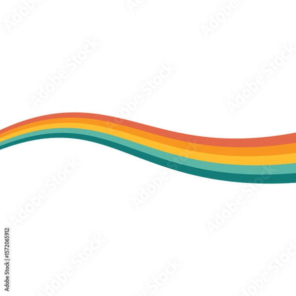 Fototapeta Retro Hippie Rainbow