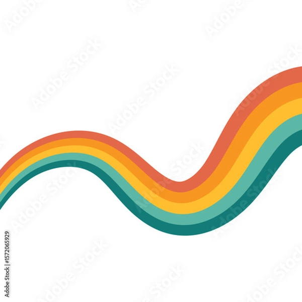 Fototapeta Retro Hippie Rainbow