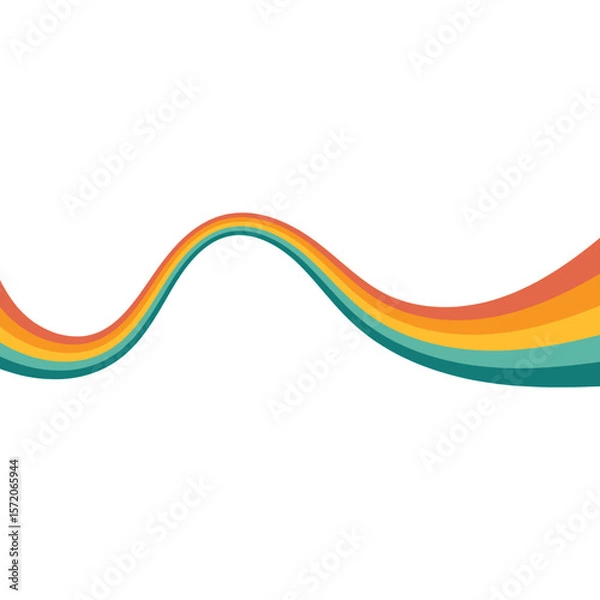 Fototapeta Retro Hippie Rainbow