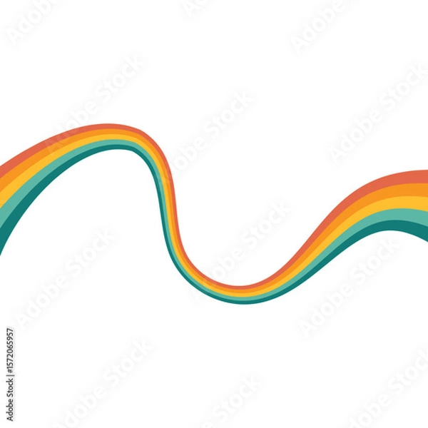 Fototapeta Retro Hippie Rainbow