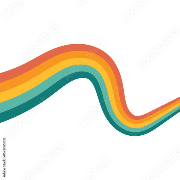 Fototapeta Retro Hippie Rainbow