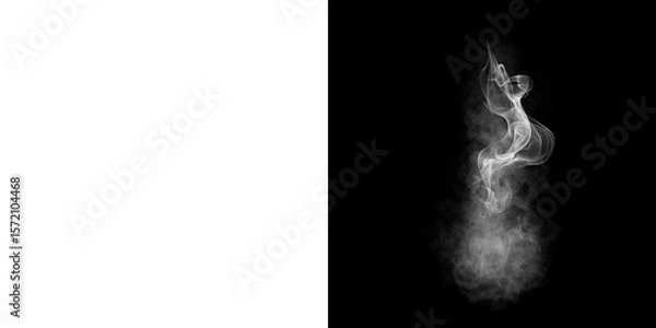Fototapeta Realistic smoke and fire effect with alpha transparency
