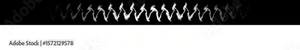 Fototapeta Flame effect material set with top black and bottom transparent background
