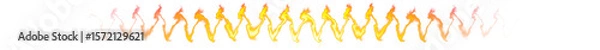 Fototapeta Red and orange flame effect collection on transparent background
