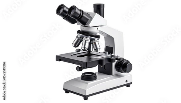 Obraz Modern microscope isolated on transparent background