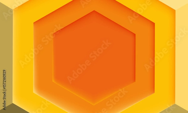 Obraz Abstract Orange and Yellow Vector Background with Decorative Frame Design