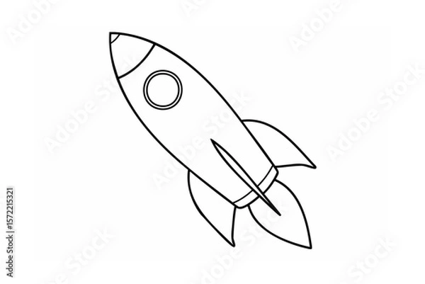 Obraz Sleek rocket ship soaring through space spaceship spacecraft