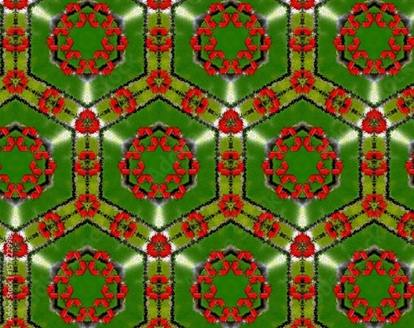 Obraz Abstract extruded pattern 3D illustration