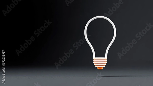 Obraz Innovative light bulb concept studio 3d minimalist environment close-up view bright ideas and creative solutions