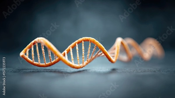 Obraz Exploring the structure of dna a scientific study on genetic material in a laboratory environment with a close-up view of helical formation