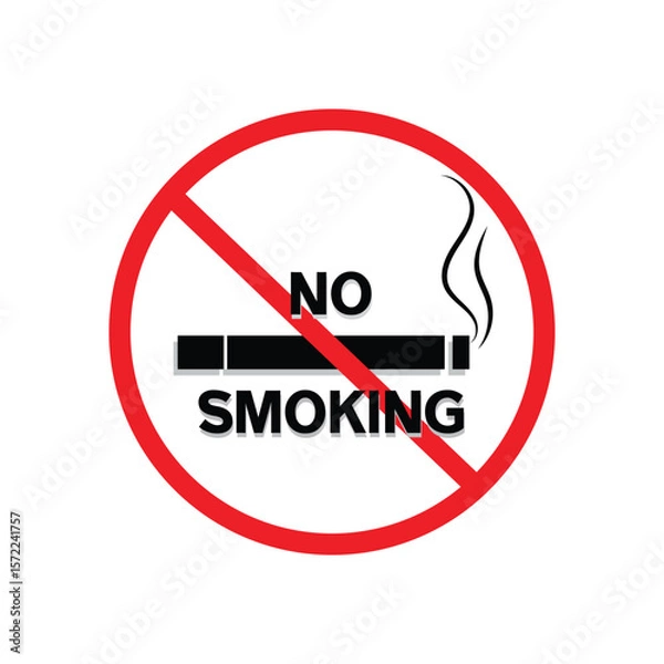 Fototapeta No smoking signs. no smoking zone vector sign with white background.