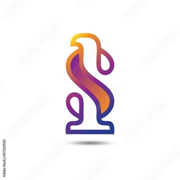 Fototapeta Colorful Letter S,s1, Logo Template