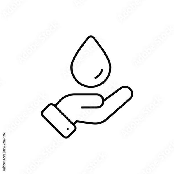 Fototapeta Save Water Icon vector stock illustration