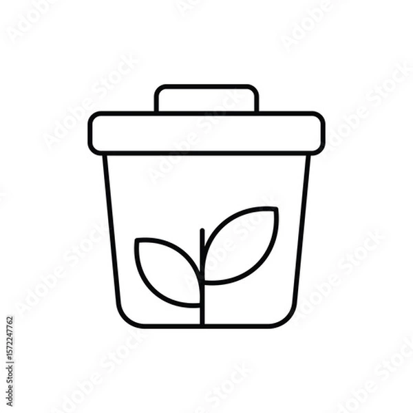 Fototapeta Zero Waste Icon vector stock illustration