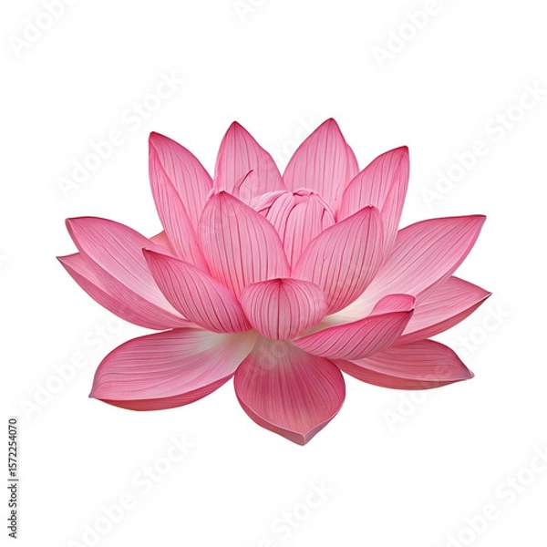 Fototapeta pink lotus flower isolated on white transparent background