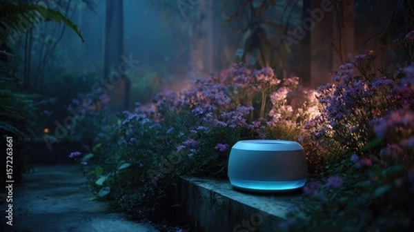 Obraz Subconscious emotion garden generating soothing AR flora that reacts to ambient thought patterns and micro-emotional cues 