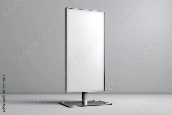 Obraz Blank digital poster stand mockup designed for digital advertising at venues.