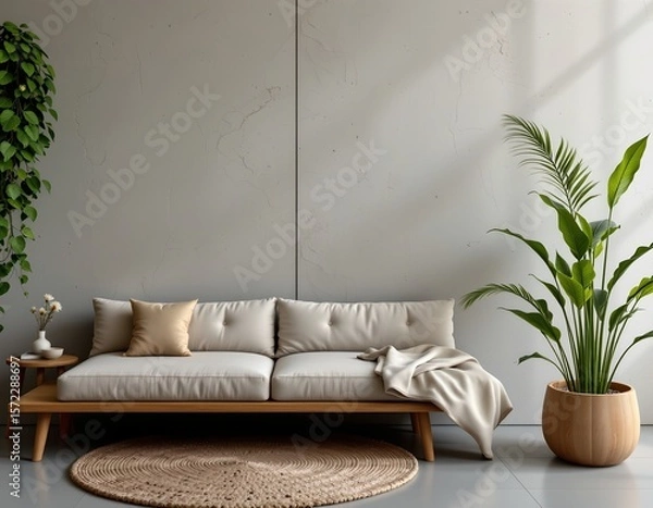 Fototapeta grays, browns, and greens, the mood is one of tranquility and connection to nature, evoking a sense of simple, timeless beauty.