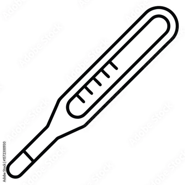 Obraz Digital Thermometer Icon Design for Healthcare Science or Temperature Measurement Applications