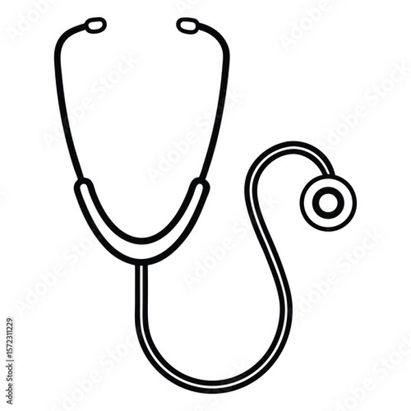 Obraz Stethoscope Icon Design for Healthcare Medical Professionals and Diagnostic Equipment Representation