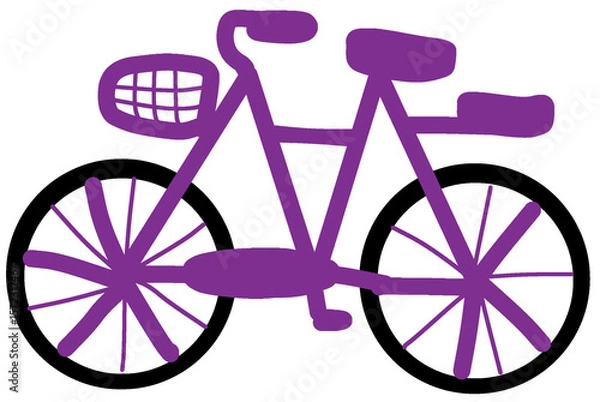 Obraz purple bicycle vector