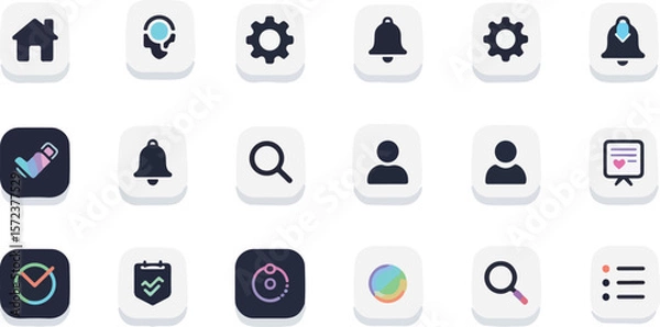 Obraz Mobile GUI icons