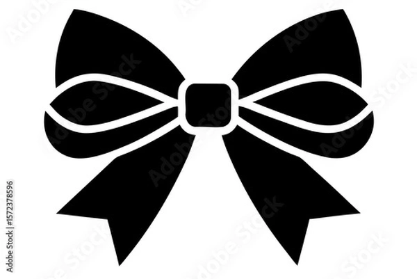 Obraz black and white bow