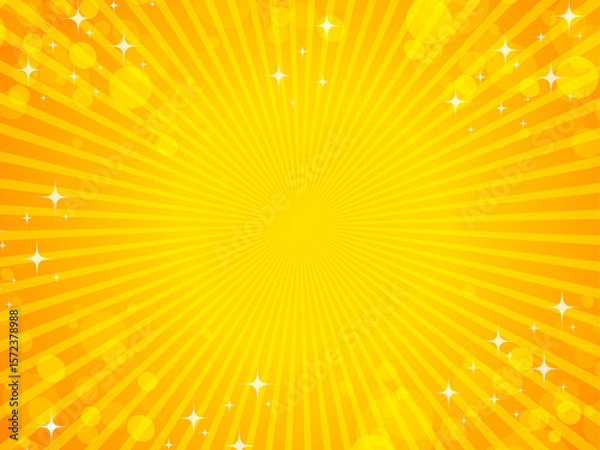 Fototapeta キラキラ放射線背景 明るく華やかなデザイン ベクターイラスト