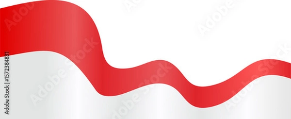 Fototapeta Elegant Indonesian Flag Corner Border