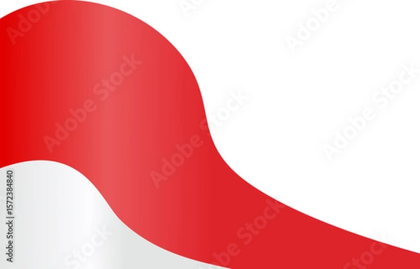 Fototapeta Elegant Indonesian Flag Corner Border