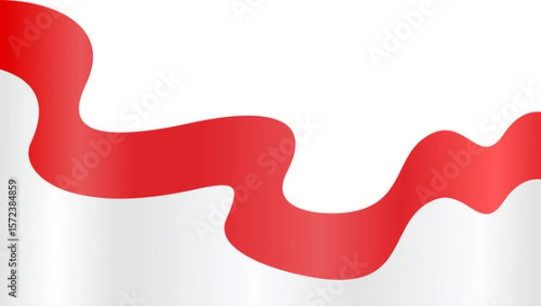 Fototapeta Elegant Indonesian Flag Corner Border