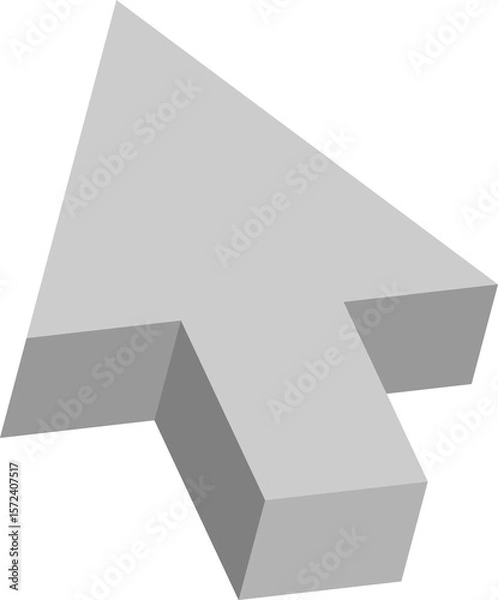 Fototapeta Gray arrow mouse cursor icon PNG