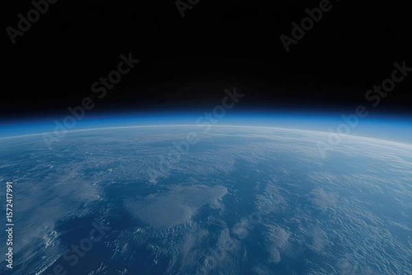 Fototapeta The Lonely Planet Watching From Deep Space Shadows