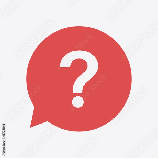 Fototapeta Question mark sign icon. Help symbol. FAQ sign. Flat design style. 